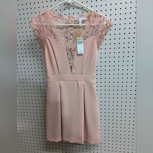 BCBGeneration Pink Lace Dress